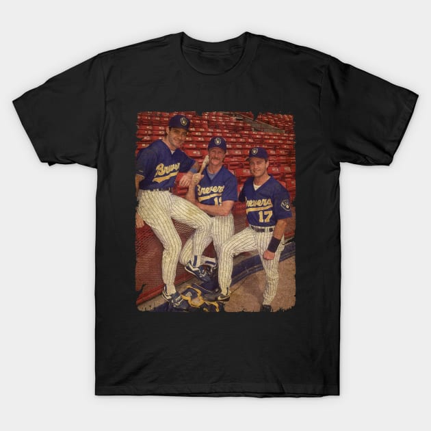 Paul Molitor, Robin Yount, and Jim Gantner in Milwaukee Brewers T-Shirt by SOEKAMPTI